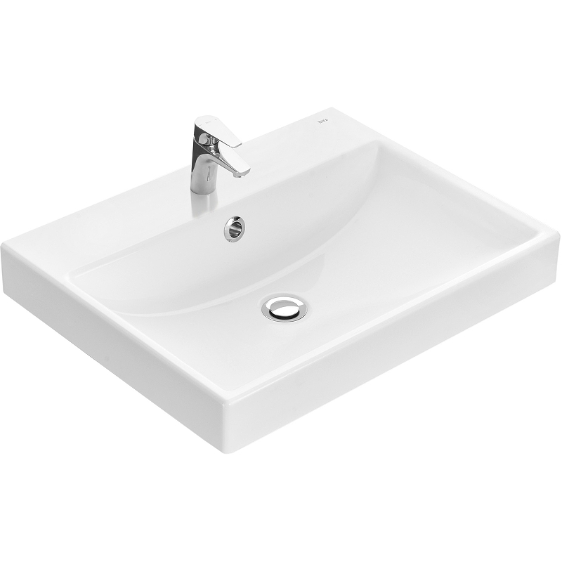 ZRU9307561 ONA раковина мебельная 600х460x121 мм из композитного материала, белый (ГРУЗИТЬ ТОЛЬКО С МЕБЕЛЬЮ)