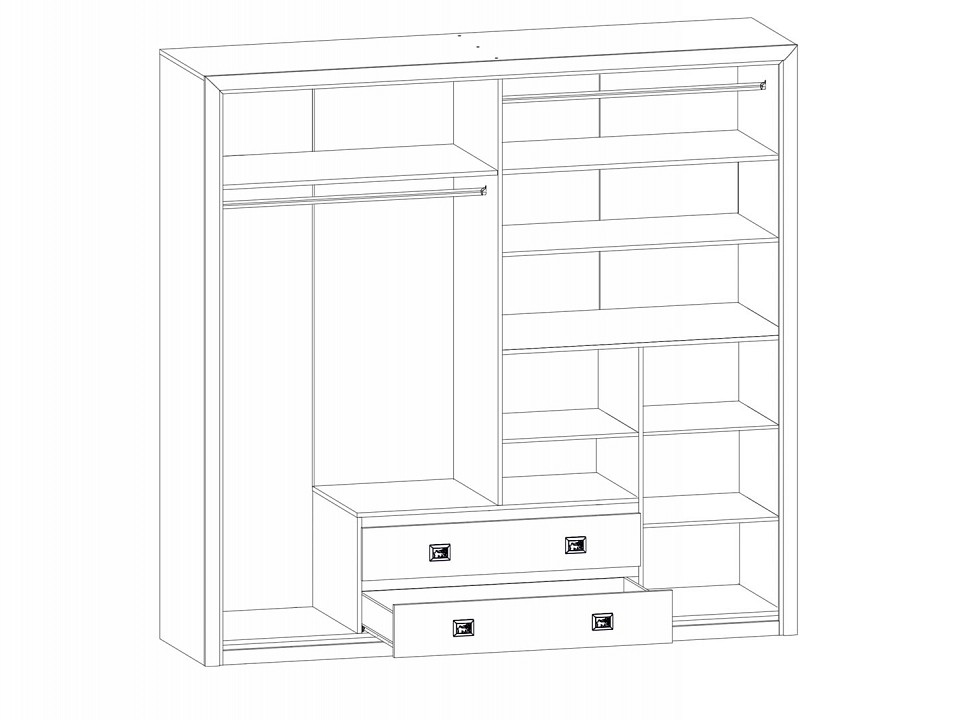 Шкаф платяной Коен SZF4D2S