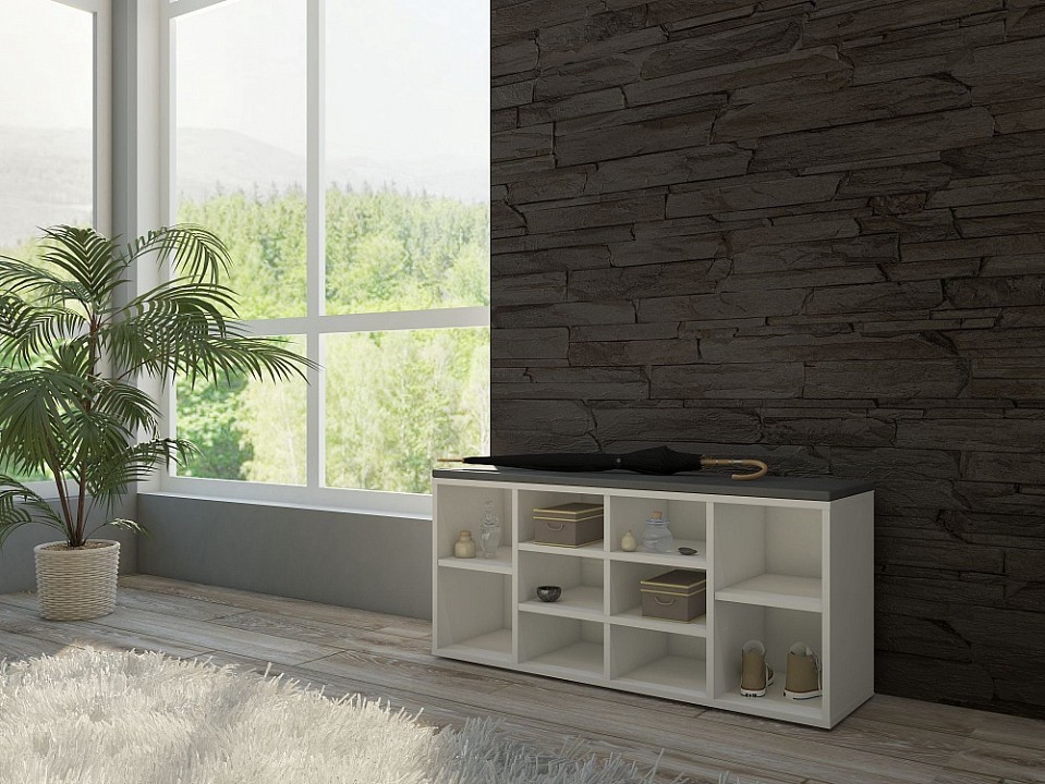 Банкетка-стеллаж для обуви ПМ-291.02