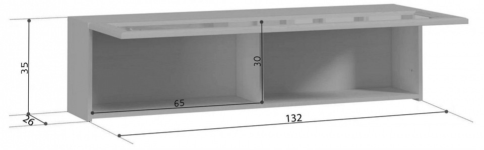 Полка навесная Стилиус SFW1W