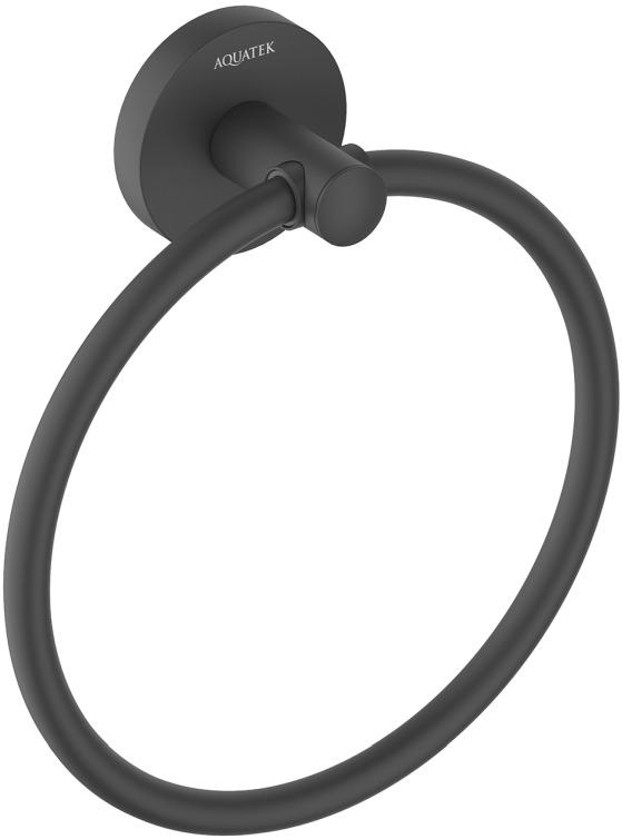 AQ4212MB ОБЕРОН полотенцедержатель кольцо, матовый черный