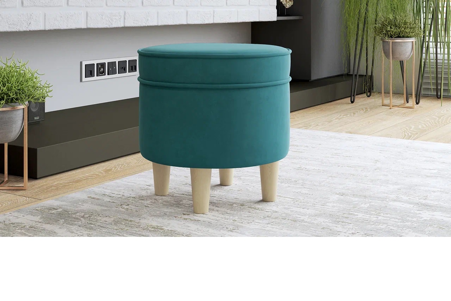 Пуф Лора Зеленый