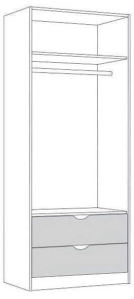 Шкаф платяной Уна 13.327