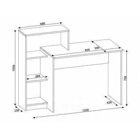 Стол компьютерный Квартет-2