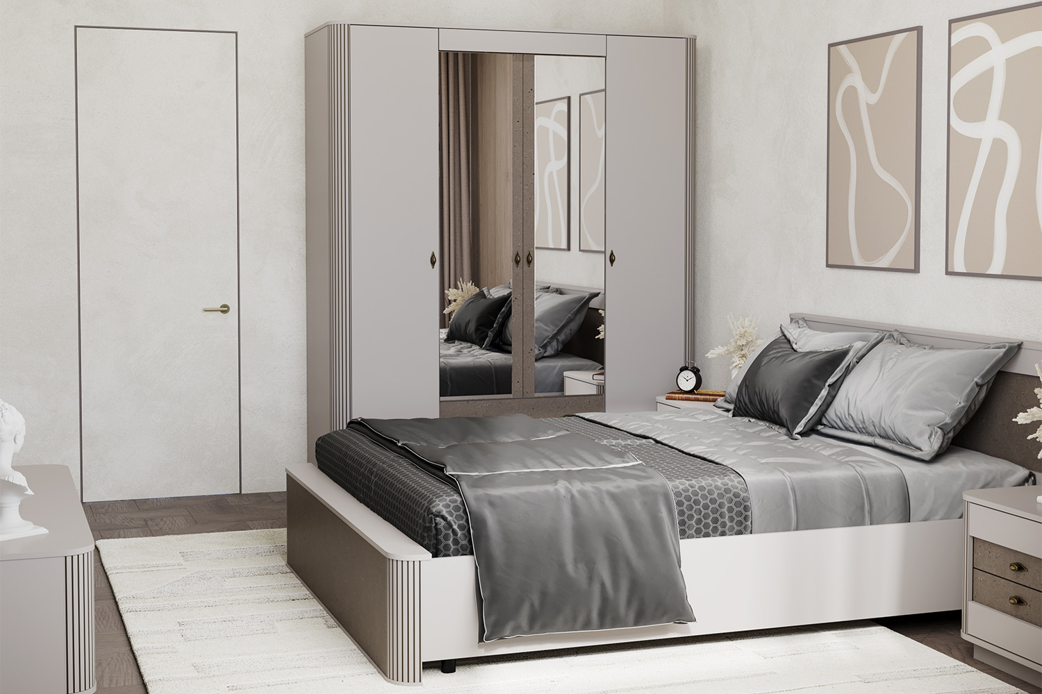 Кровать с ортопедическим основанием Фантазия 34.25-02, Кашемир