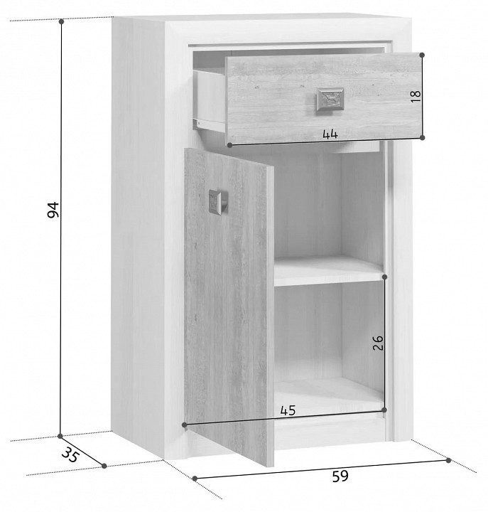 Тумба Коен KOM1D1S