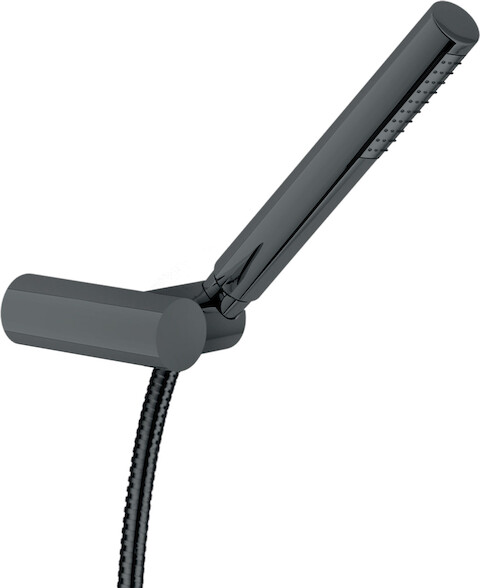 AD146/26FLP душевой набор, глянцевый черный