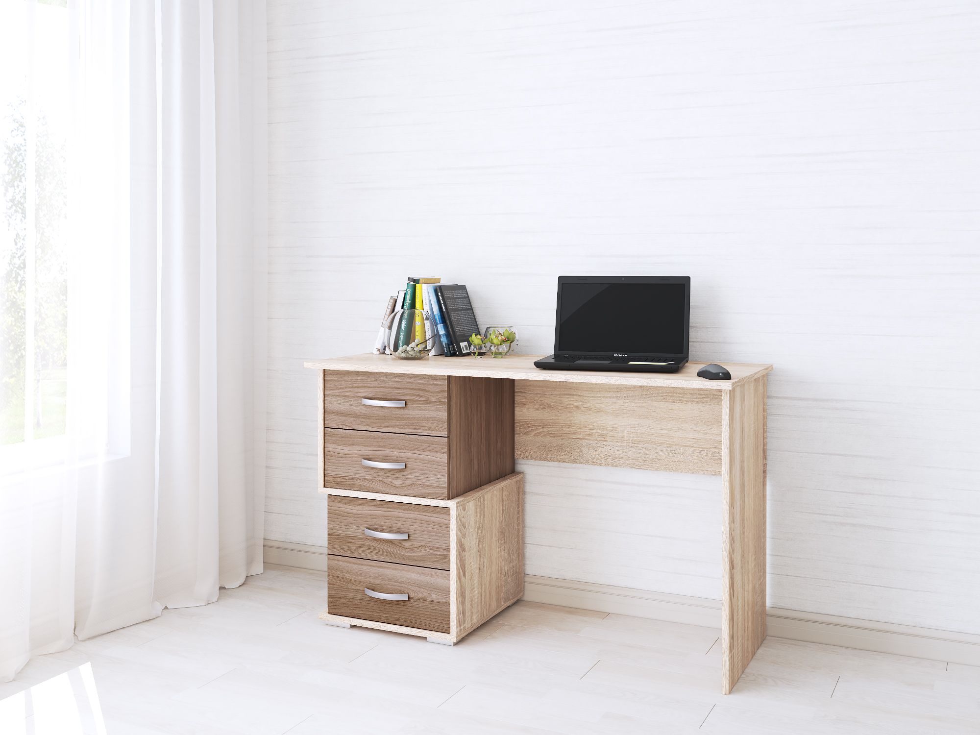 Стол письменный Сити-2, ясень шимо