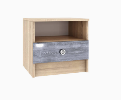 Тумба прикроватная Мадлен, дуб шале серебро