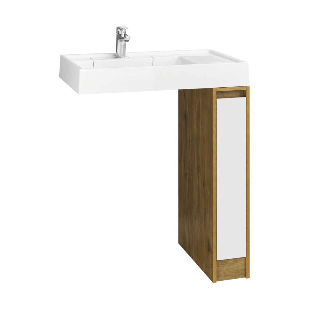 1A2671K2LHDR0 Набор: 1A267101LHDR0 Тумба под раковину Лондри 20 Дуб рустикальный/белый (рак.1A72113KRW010, 1A72113KRW210 заказывается ОТДЕЛЬНО!)