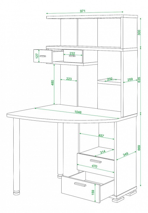 Стол компьютерный Домино нельсон СК-20