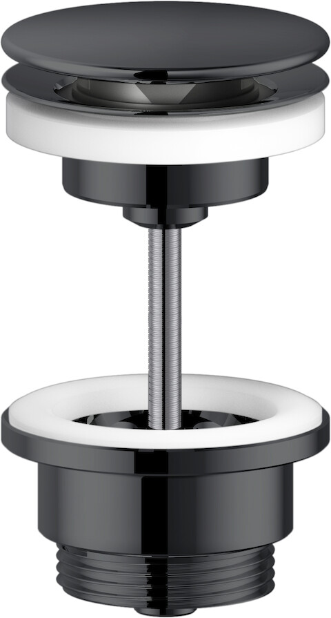 AV00110/11FLP сливное устройство (push-open), глянцевый черный