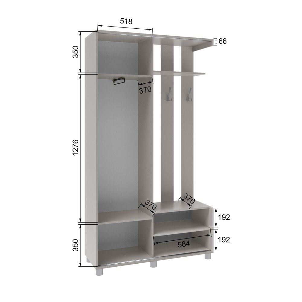 Прихожая Ларго-2, Кашемир