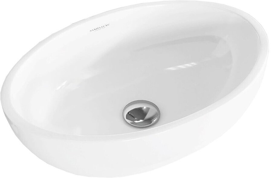 RINGO Умывальник накладной 53 см Белый S1 (WB.CT/Ringo/53-N/WHT.G/S1)