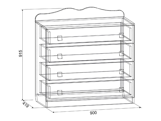 Комод Амели MDA-06