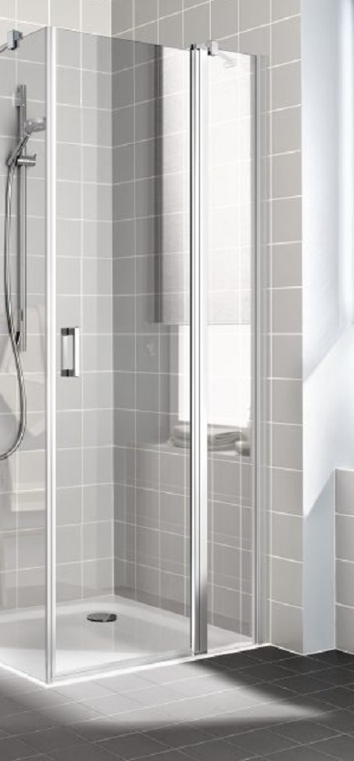 CADA XS CK 1NL 12020 VPK 1-створ. маятниковая дверь 1185-1210/2000 с фикс.панелью, крепление слева, стекло прозр. ESG CadaClean