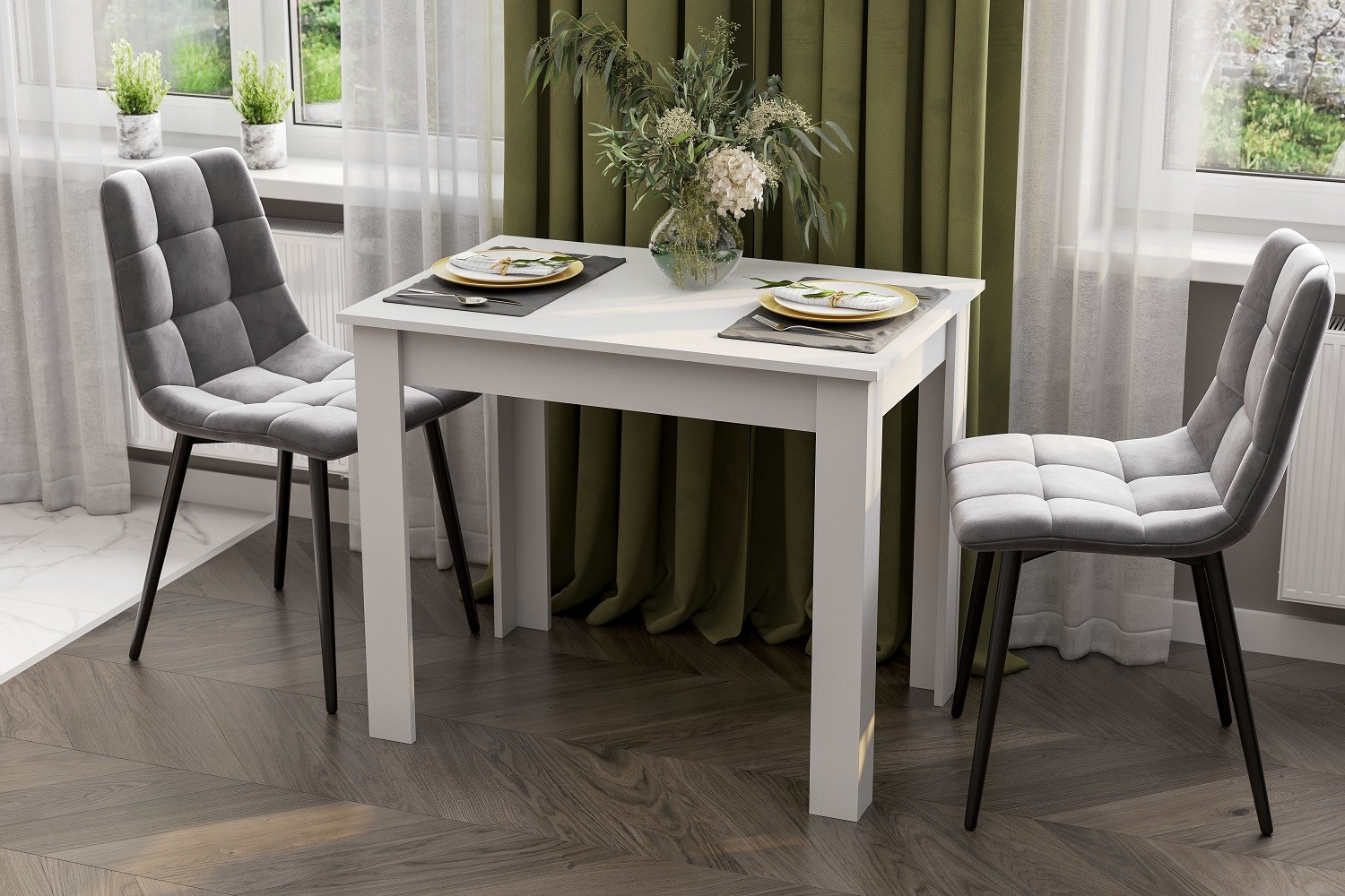 Кухня Аризона 2 м + стол белый