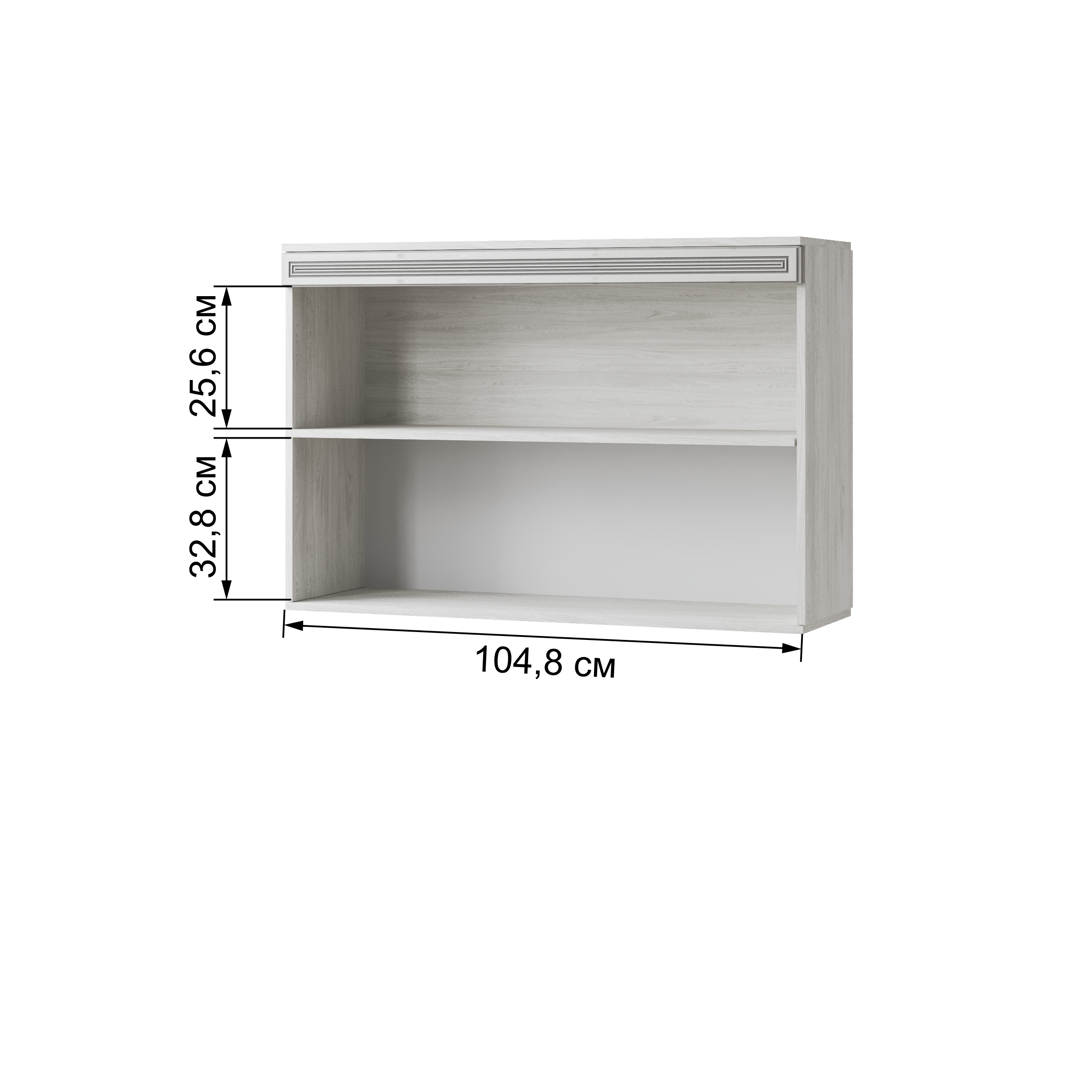 Полка навесная Ливорно ЛН-3, ясень