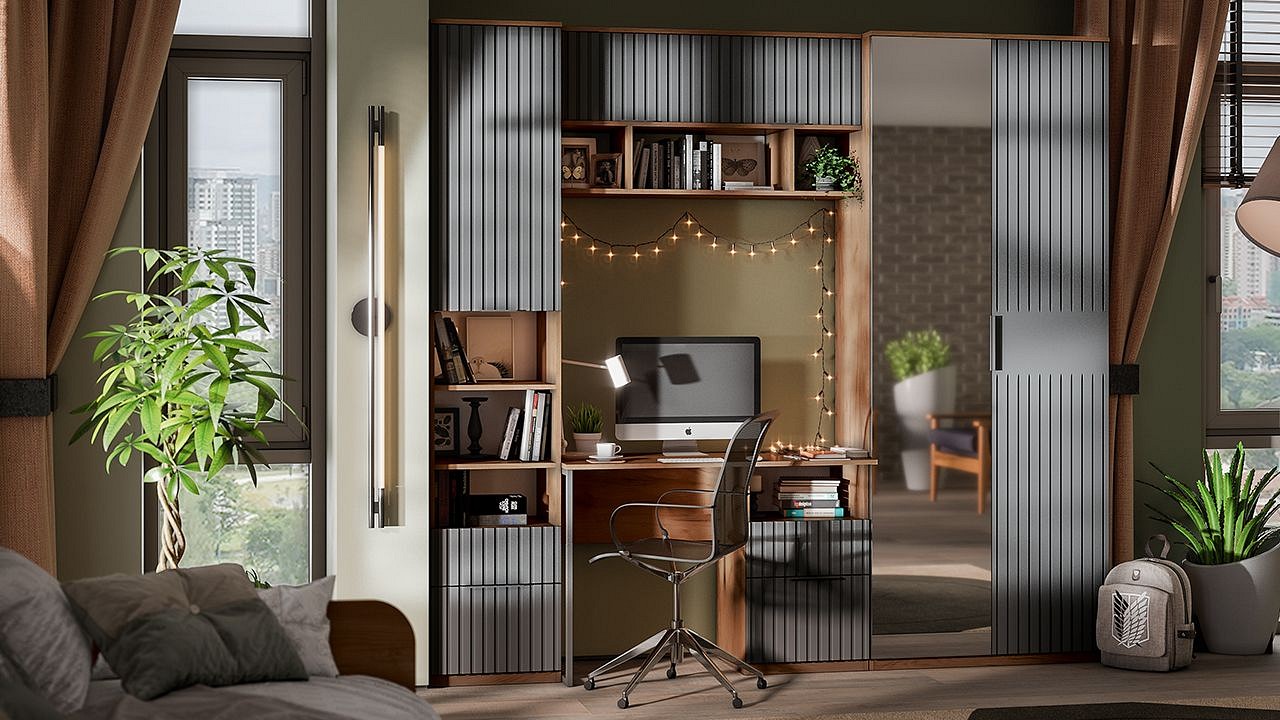 Шкаф платяной Хилтон Исп. 2.1