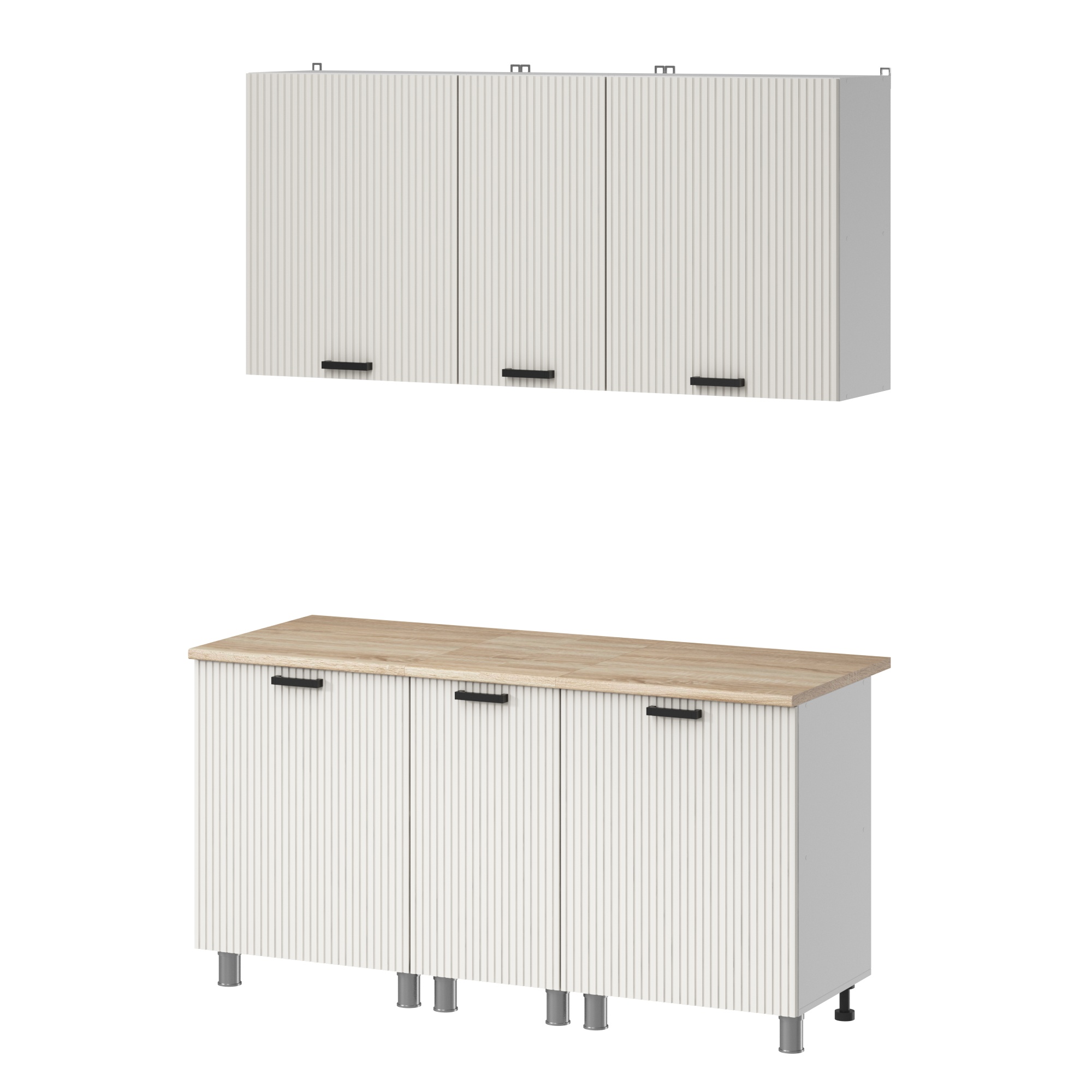 МК Аленушка 1,6м в.3 Лотос Молочный,скоба антрацит,сонома