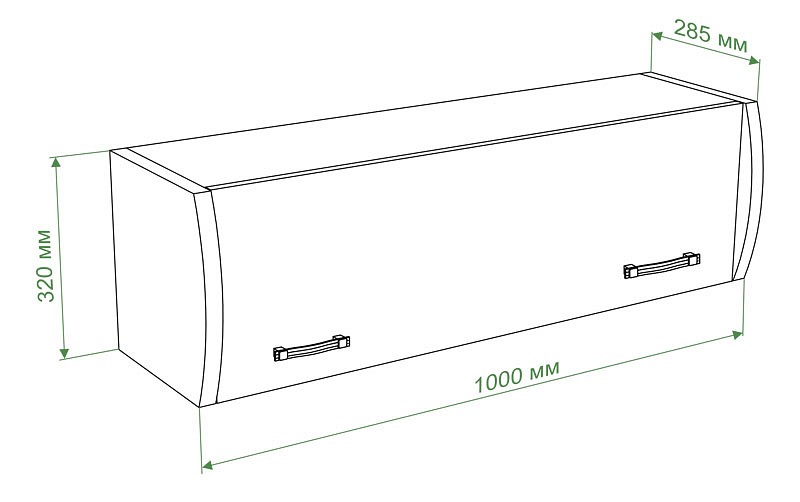 Полка навесная Бартоло ПНД с фасадом