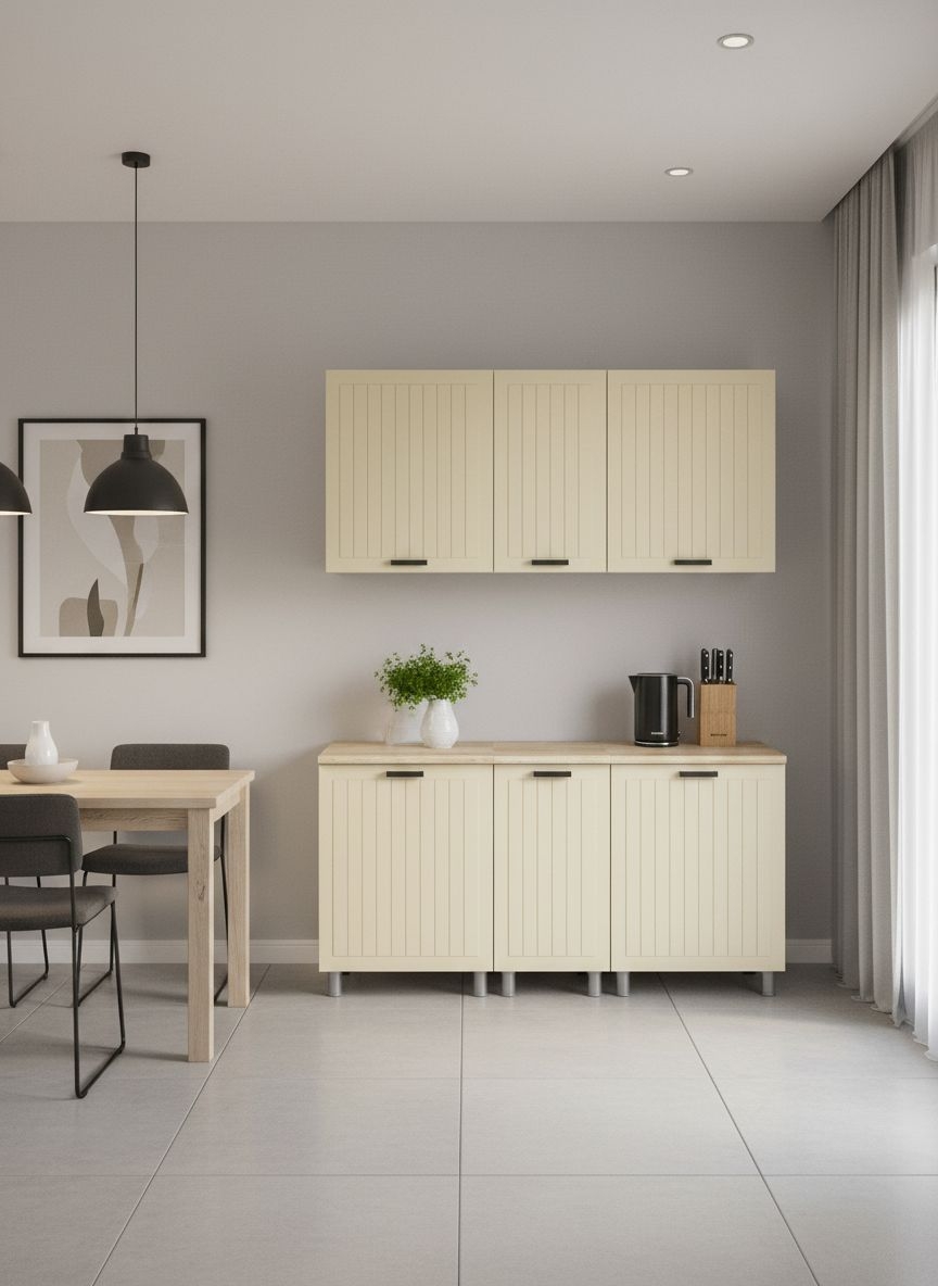 МК Аленушка 1,6м в.3 Орхидея Крем,скоба черный,сонома