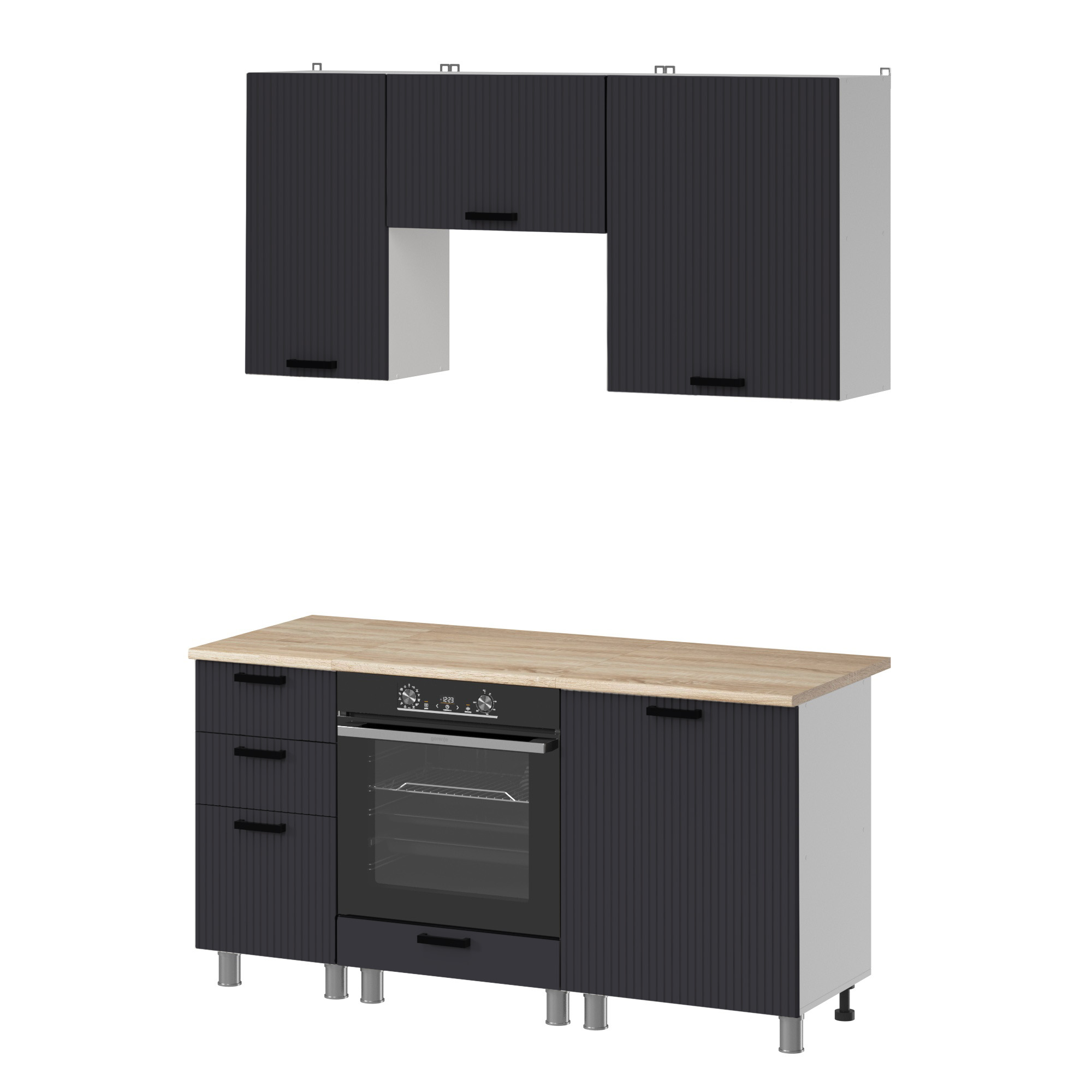 МК Аленушка 1,6м в.7 Лотос Сталь,скоба антрацит,сонома