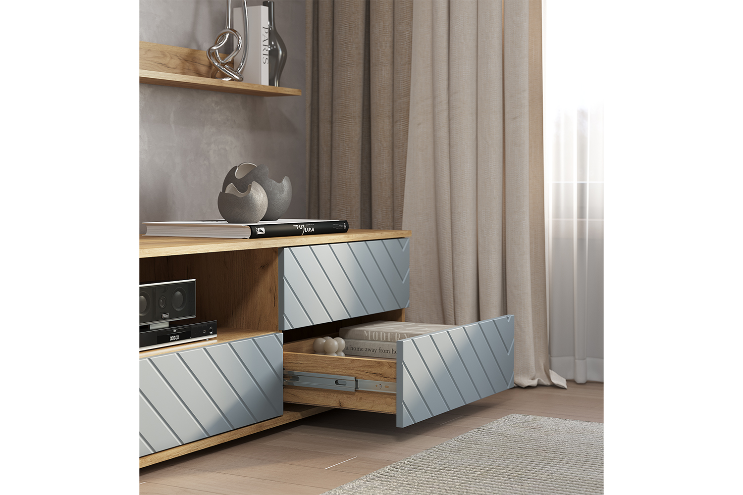 Гостиная Камелия ГС-01, Крафт, Шарли бриз