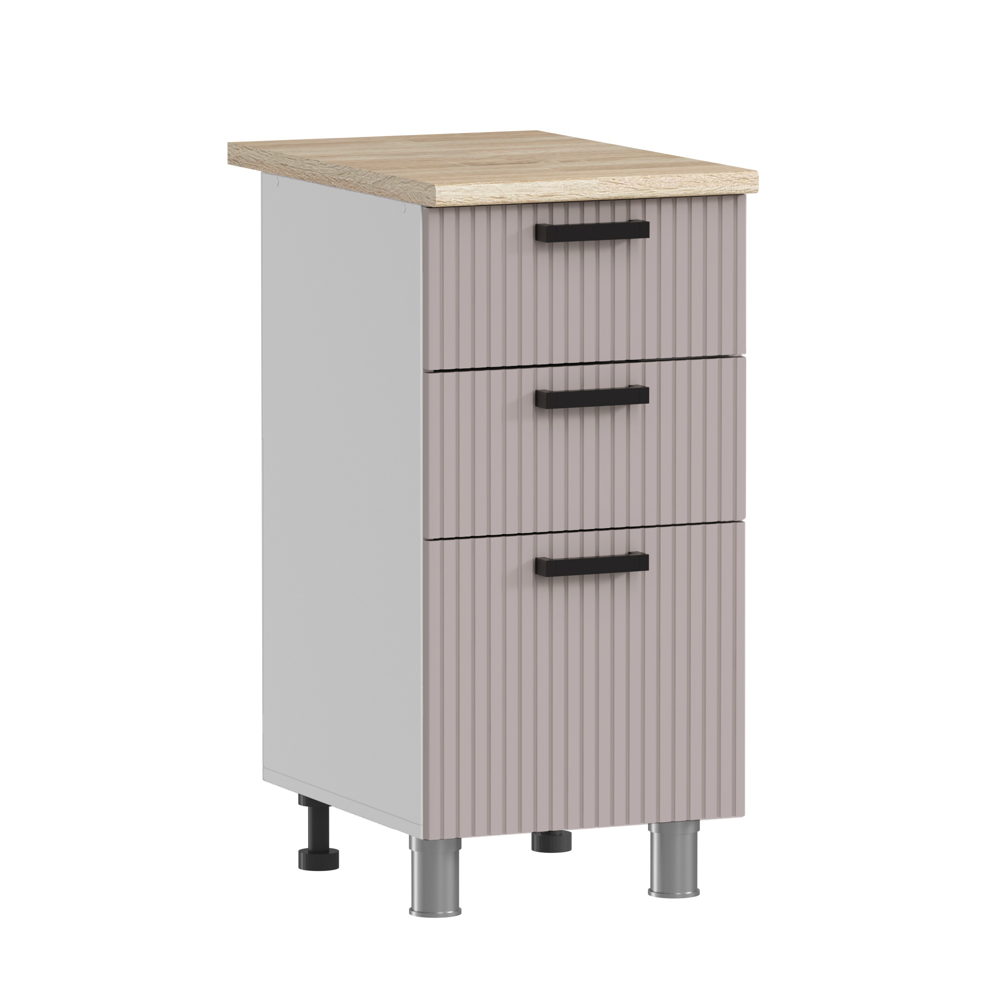 МК Аленушка 1м с 3 ящ Лотос Кашемир,скоба антрацит,сонома