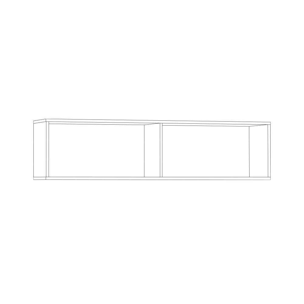 Ливерпуль Шкаф навесной Белый, ясень ваниль