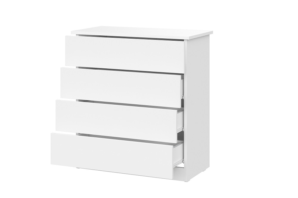 Комод КМ 4, Белый текстурный