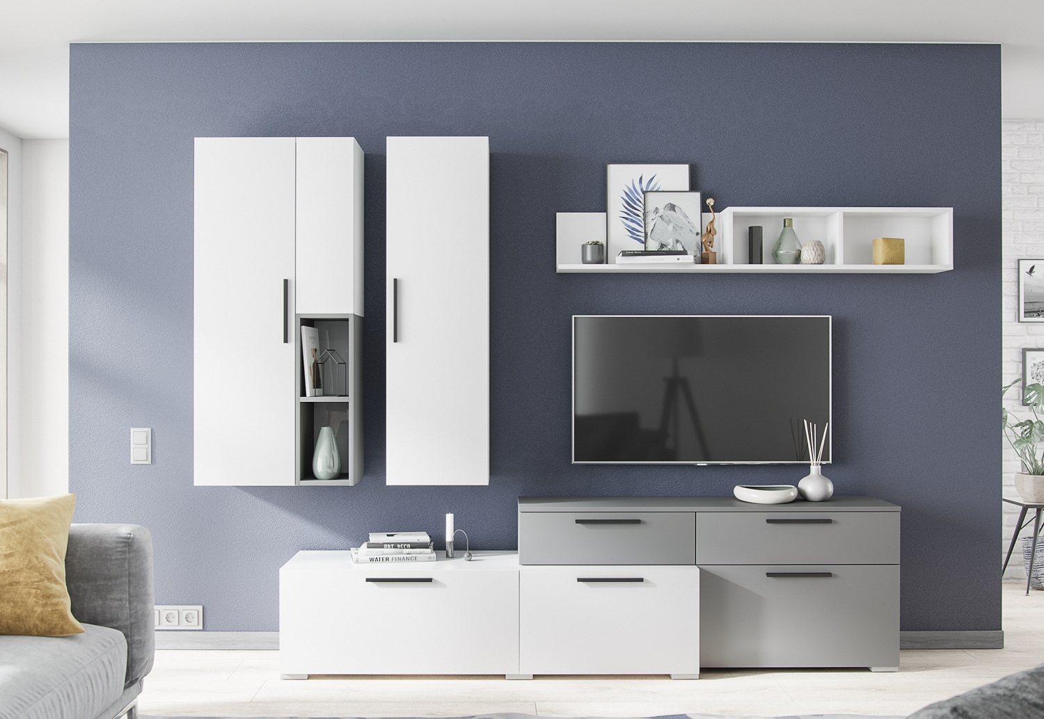 Полка навесная Альберо, белый