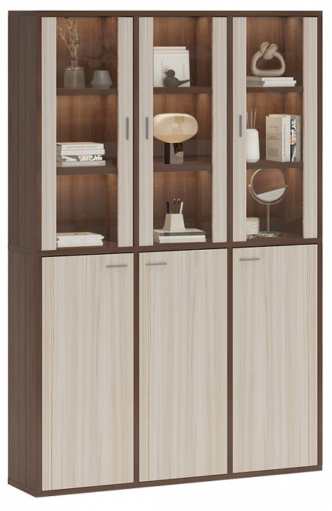 Шкаф-витрина Домино СУ(ш3в2)+3ФГ+3ФС