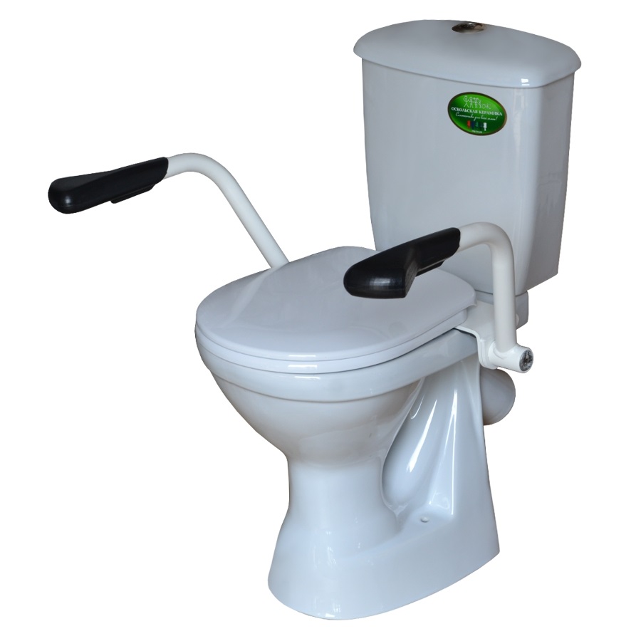 42301120005 Унитаз-компакт "Персона" Премиум (с двойным опорным поручнем) подвод воды нижний, косой выпуск