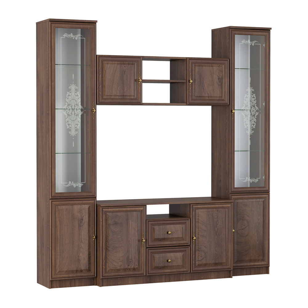 Шкаф комбинированный Габриэлла 06.87, Дуб кальяри, Дуб коньяк