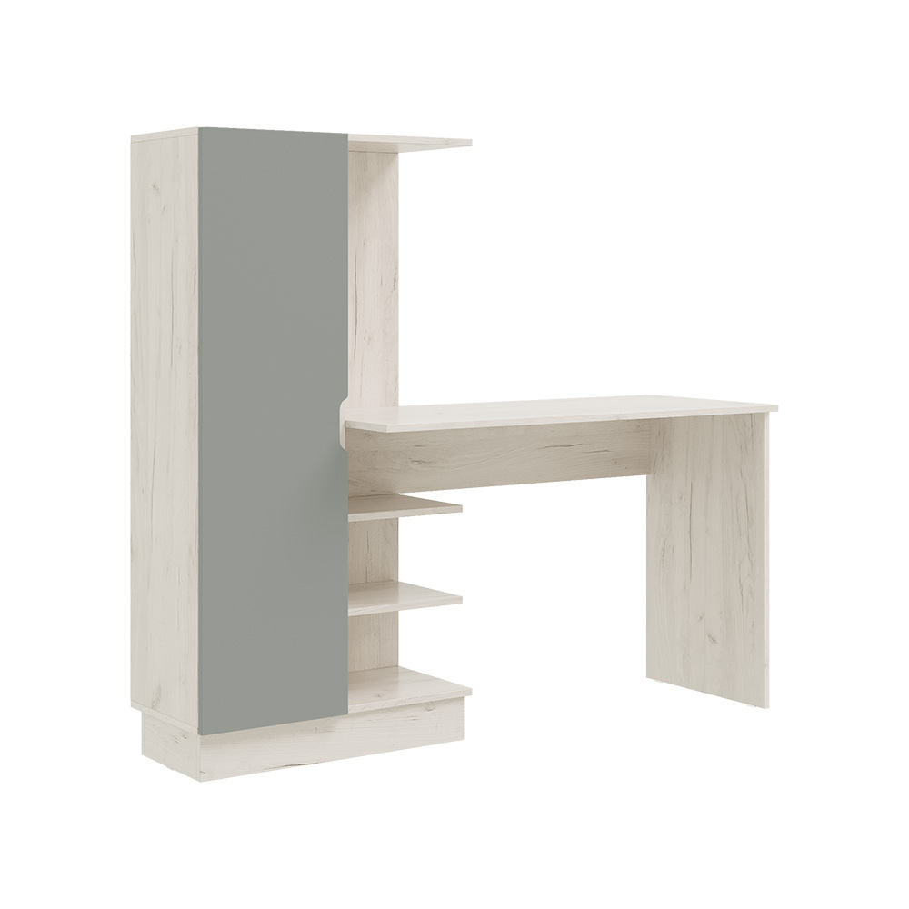 Компьютерный стол Юниор-4, Шарли Бриз, Дуб Крафт Белый Компьютерный стол Юниор-4, Шарли Бриз, Дуб Крафт Белый