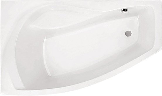 1.WH11.1.991 МАЙОРКА XL 160х95 ванна асимметричная акриловая левосторонняя белая