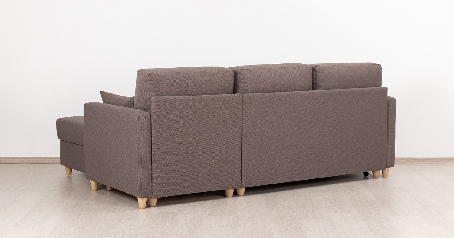 Диван кровать угловой Дилан, Коричневый