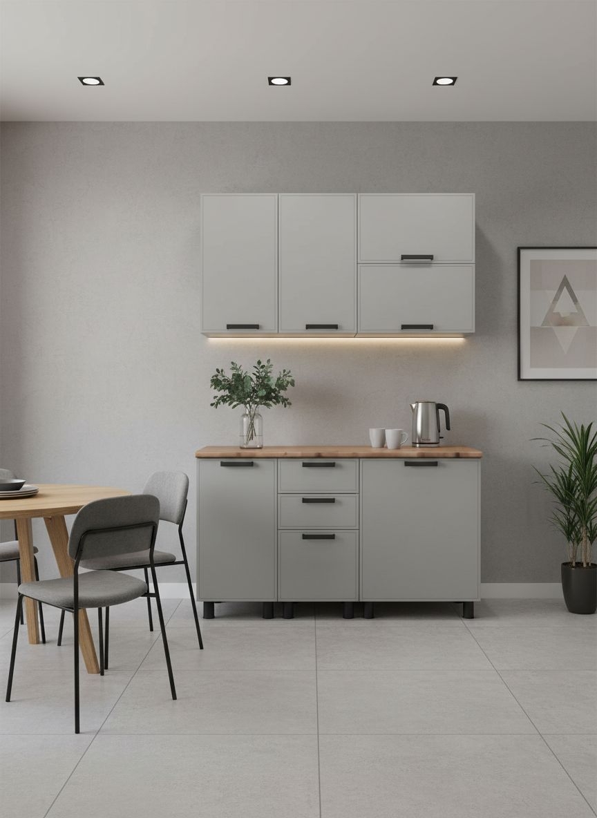 МК Аленушка 1,4м с ящ. Магнолия Керамика,скоба черный,сонома