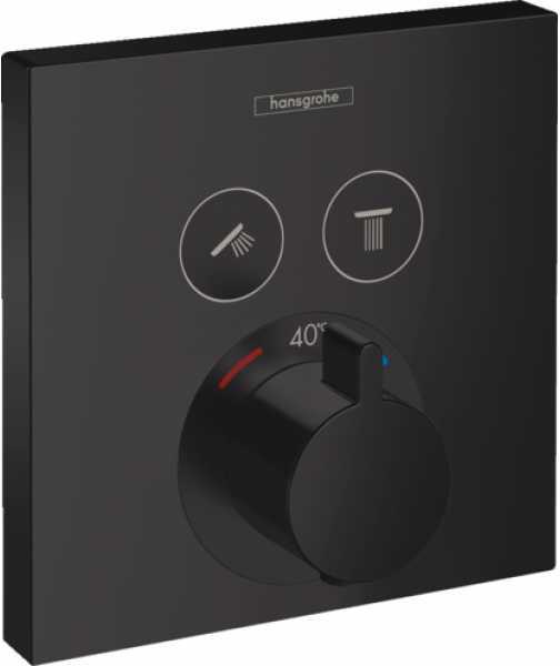 15763670 HG Select термостатический смеситель для душа (внешняя часть) матовый черный