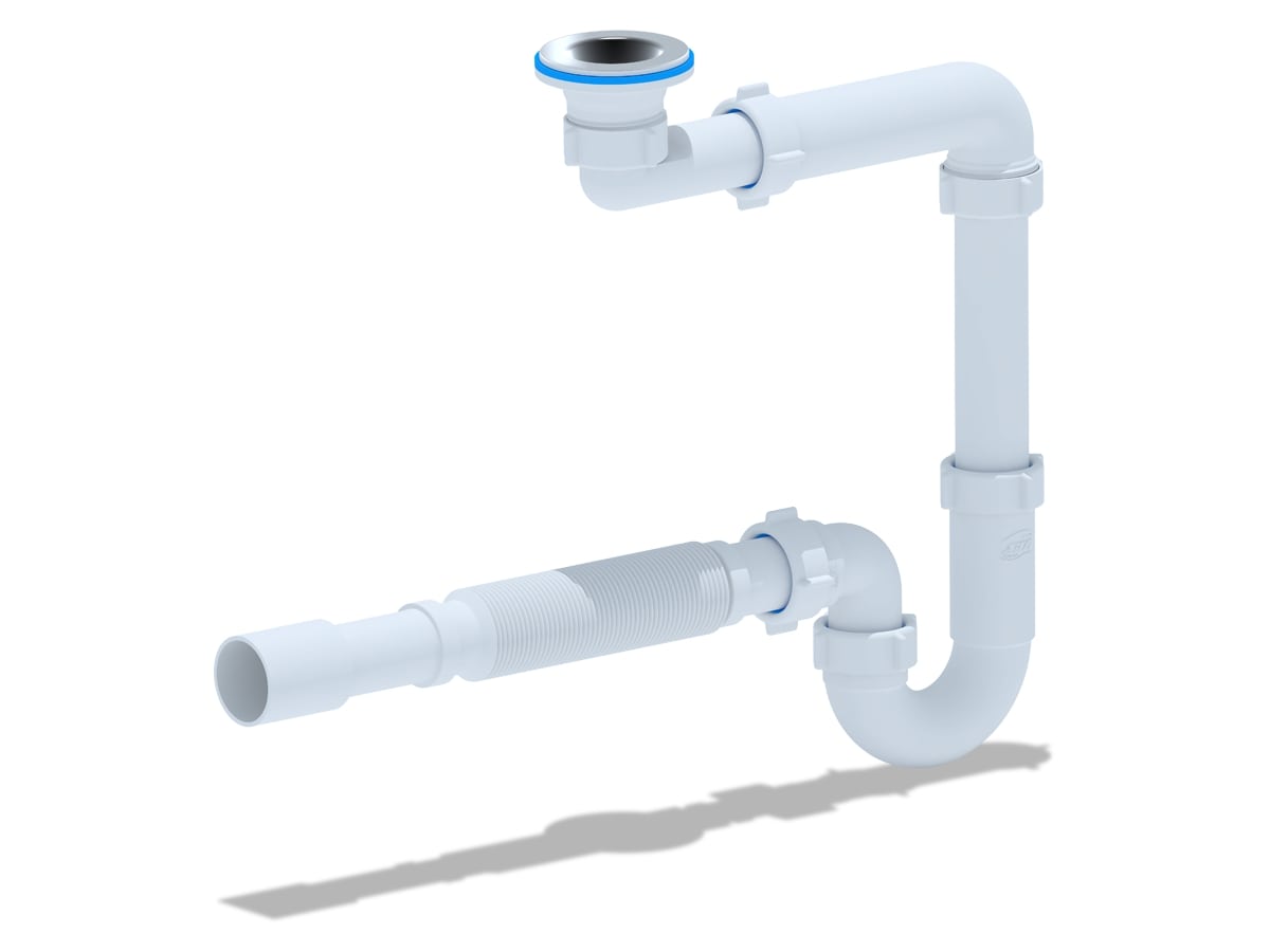 1A276005XX000 Сифон для умывальников пристенный универсальный AniPlast