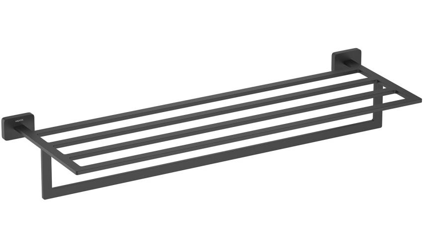 AQ4315MB ЛИБРА полка для полотенец, матовый черный