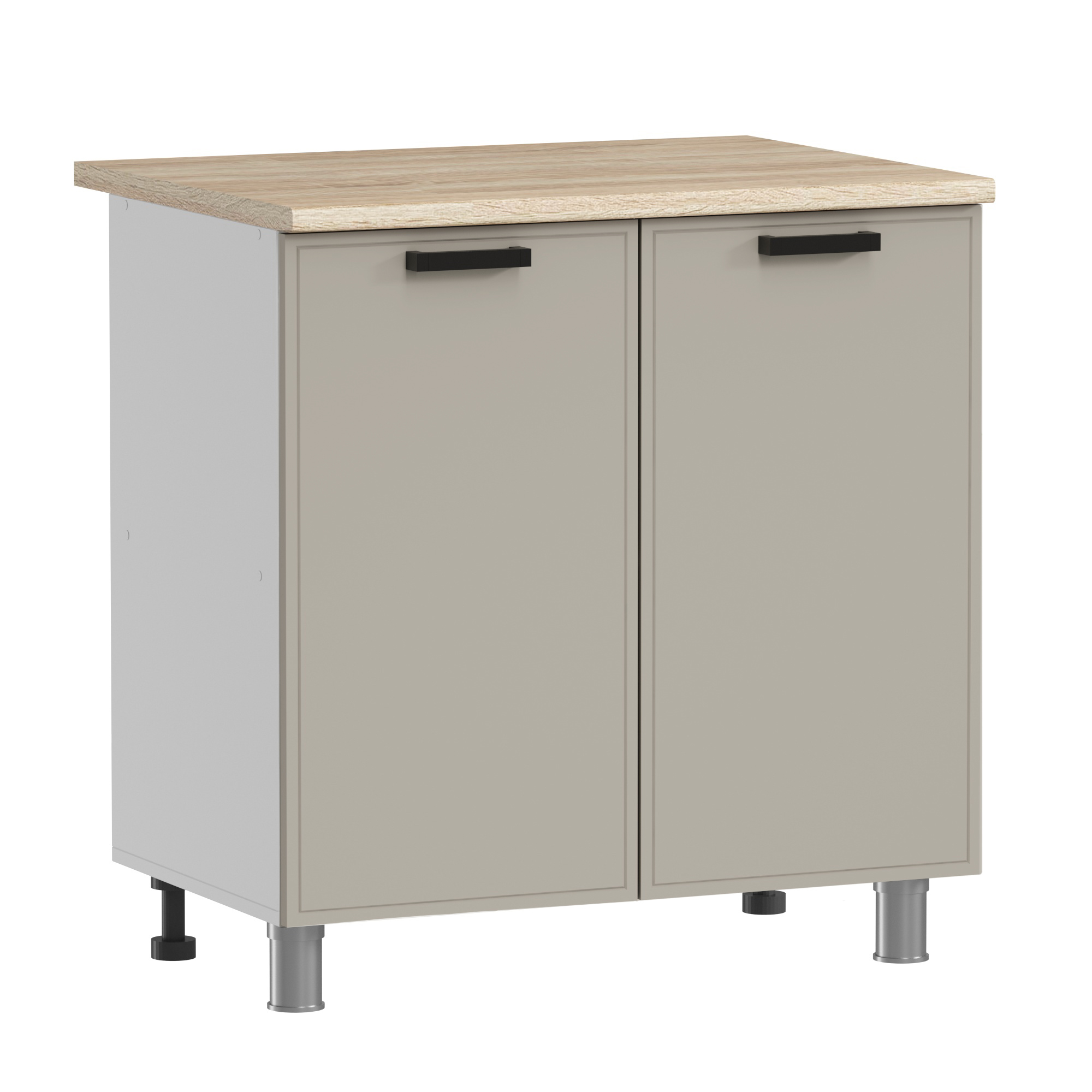 МК Аленушка Н 800 Магнолия Керамика,скоба черный (со столешницей)