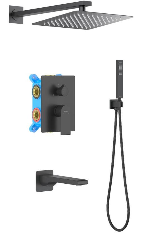 AQ1473MB ЛИРА Set 4 в 1 душевой комплект, матовый черный AQ1473MB ЛИРА Set 4 в 1 душевой комплект, матовый черный