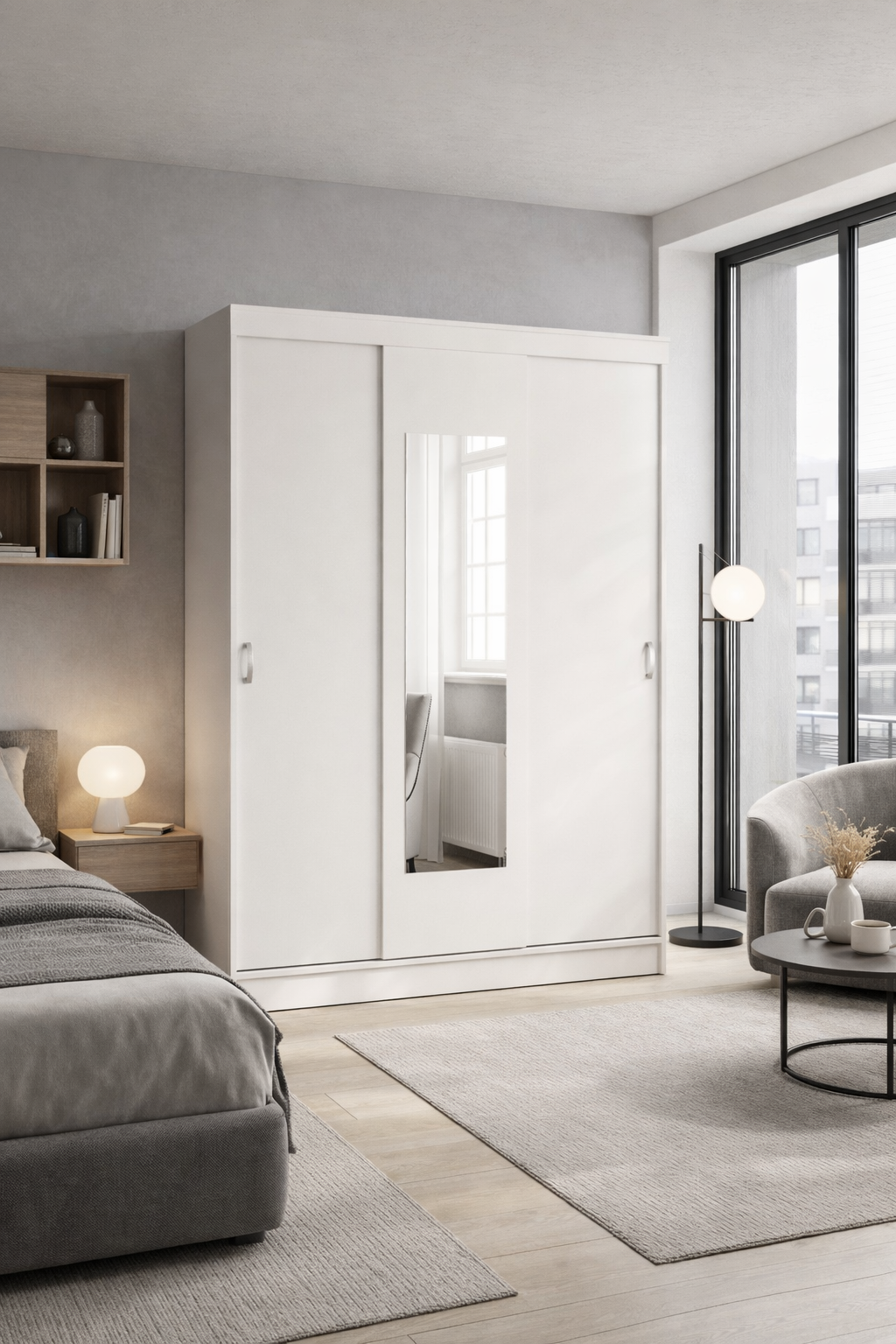 Шкаф-купе Бася белый