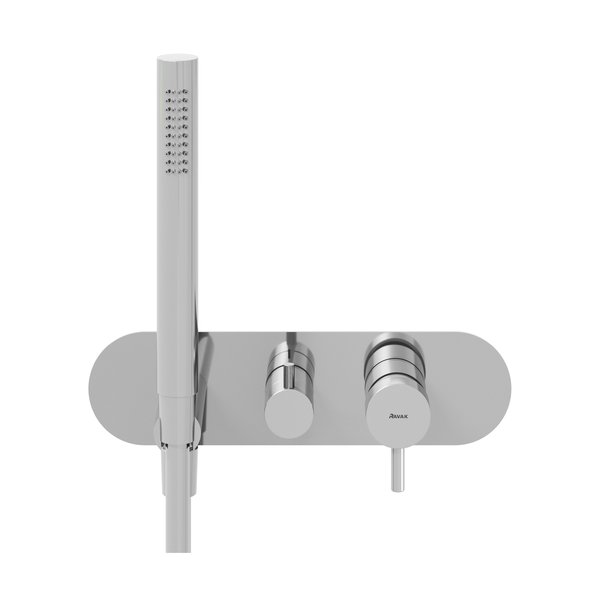Смеситель скрытого монтажа ES 065.00CR.O2+S ХРОМ (2 вывода) + нужен RB07D.50 (X070233)