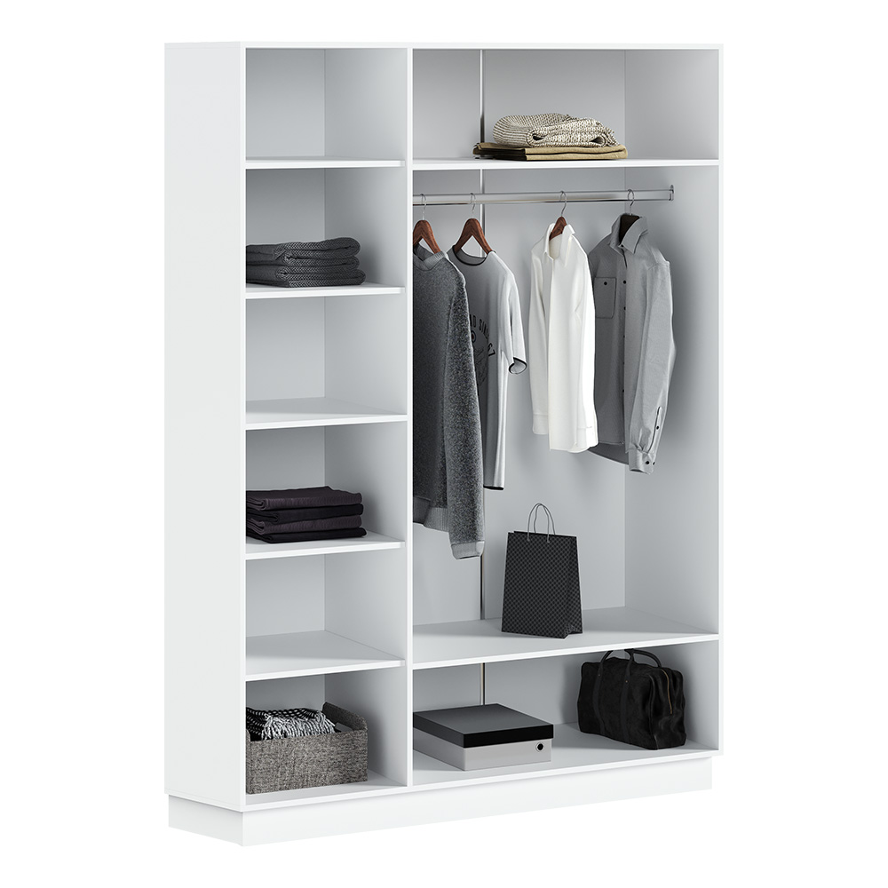 Шкаф трехстворчатый Магнолия, Белый глянец холодный