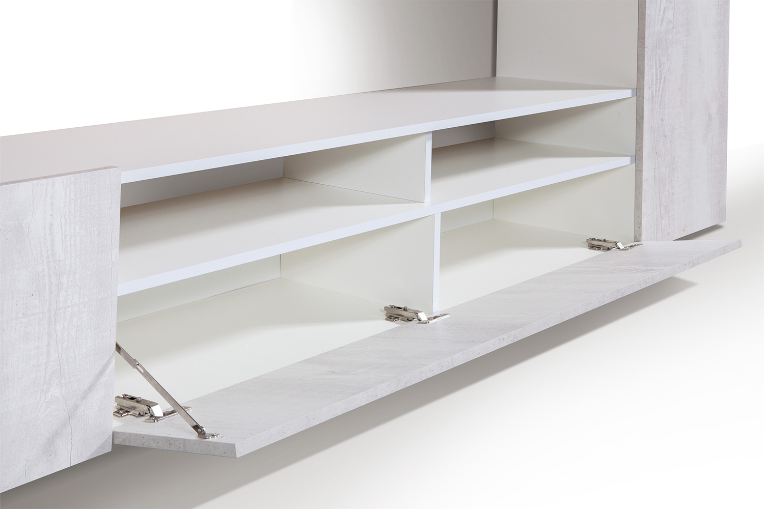 Стенка в гостиную Прага-3, Белый, Бетон пайн белый