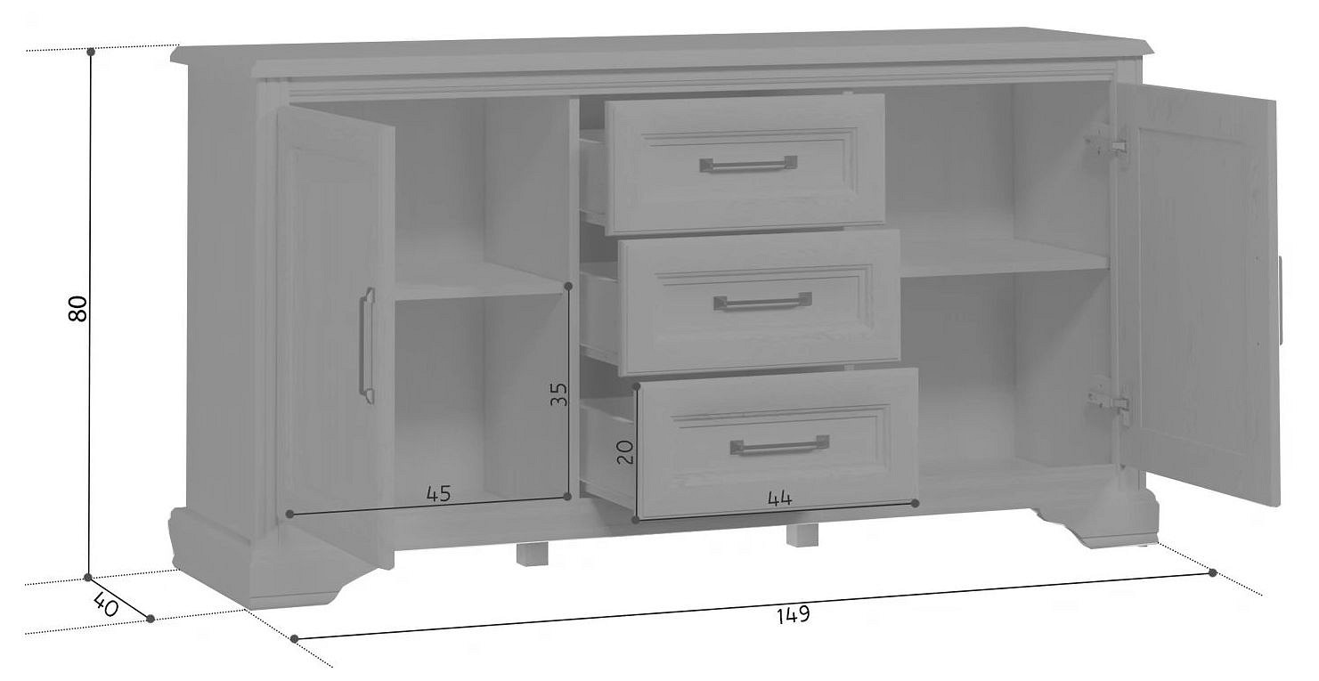 Тумба Стилиус KOM2D3S