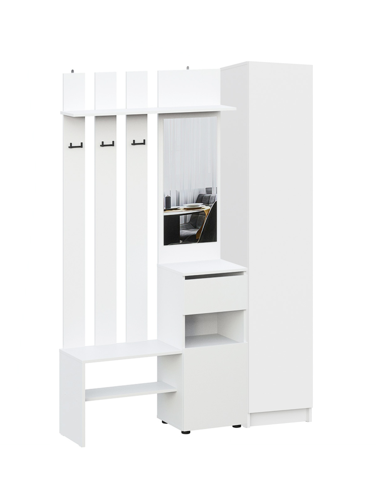 Прихожая Бали, Белый. Комплект 1